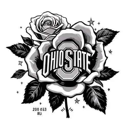 Roses With Date In It With Ohio State Logo Incorporated With Stars And Galaxys