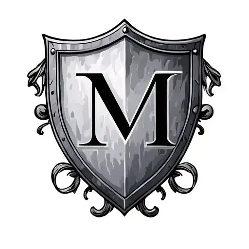 Shield Formed By Initials M And A