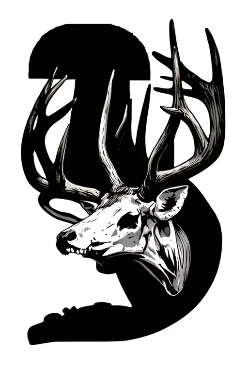 Deer Skull With Antlers