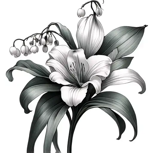 Lily Of The Valley And Gladiolus