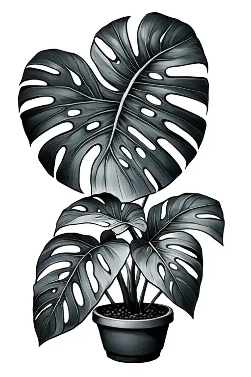 House Plants With Big Monstera Leaves