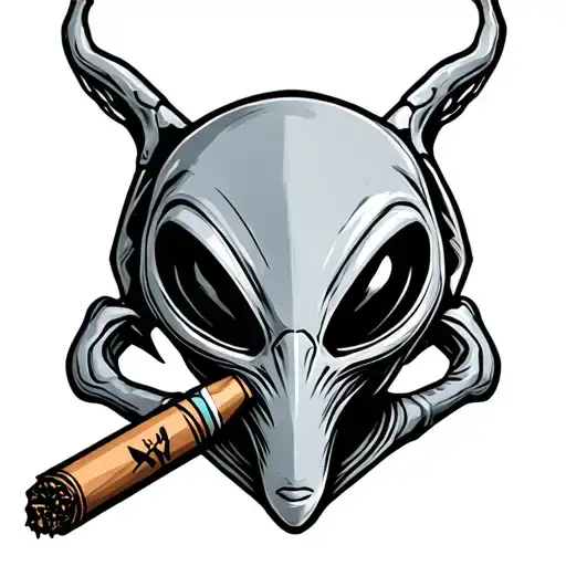 Alien Rolling A Blunt
