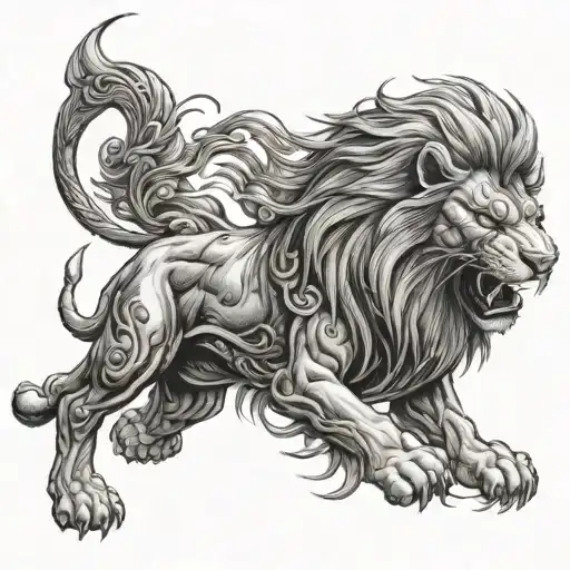Warrior Lion Roaring