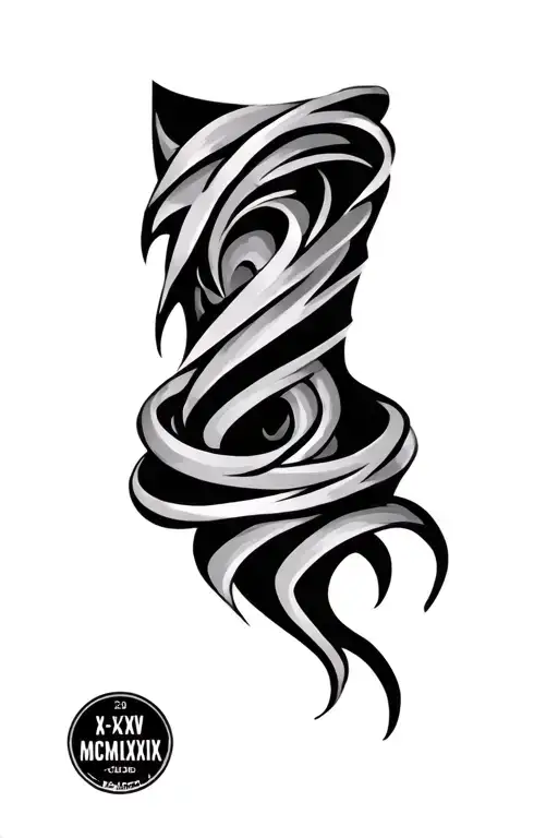 Neck Tattoo With This Date Straight X-xxv-mcmlxxxix