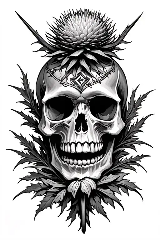 Skull Thistle Saltire