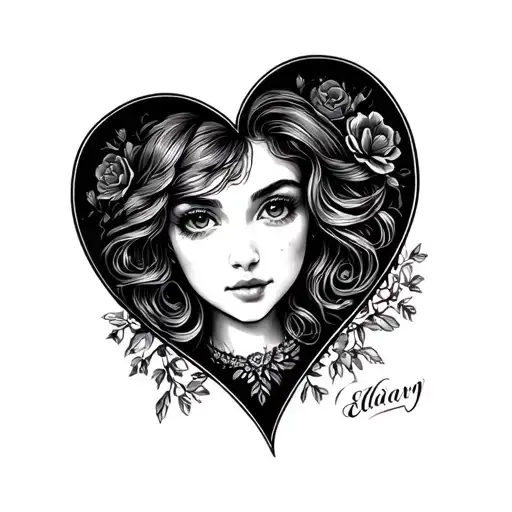 Eleanor Mary With Love Heart Shape Inside