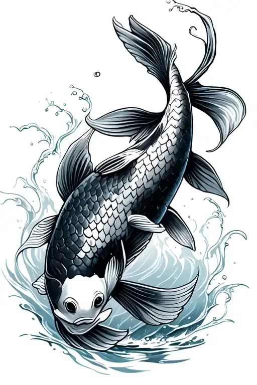 Koi Fish Jumping