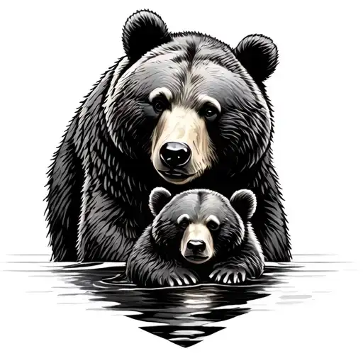 Papa Bear And Cub Sailing