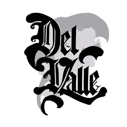 Last Name Del Valle With Shading