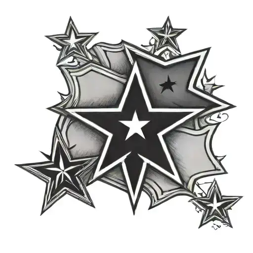 3 Stars Minimal Tattoo Design