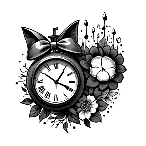 Tattoo For First Child With Birthday And Clock