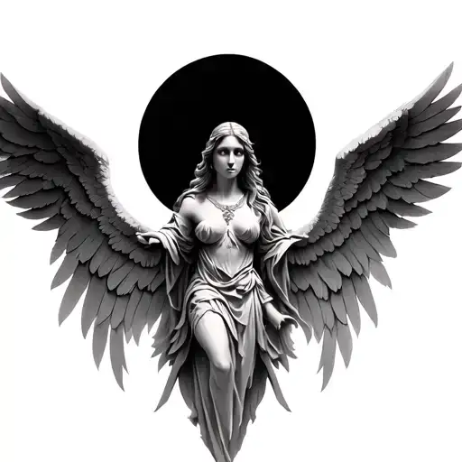 A Realistic Seraphim Angel Symmetrical Design