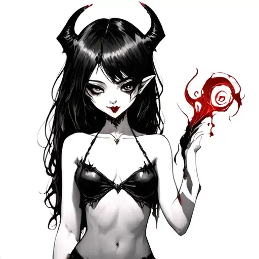 Topless Anime Vampire
