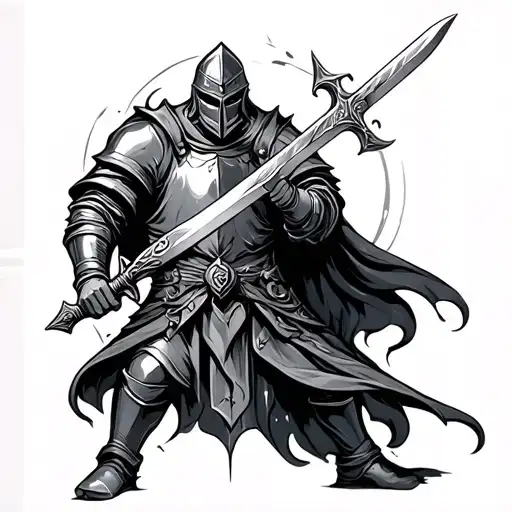 Knight Holding A Sword