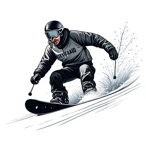 New Zeland Snowboarding Tatoo
