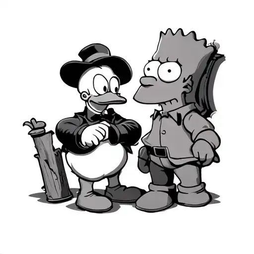Scrooge Mcduck Richie Rich Bart Simpson