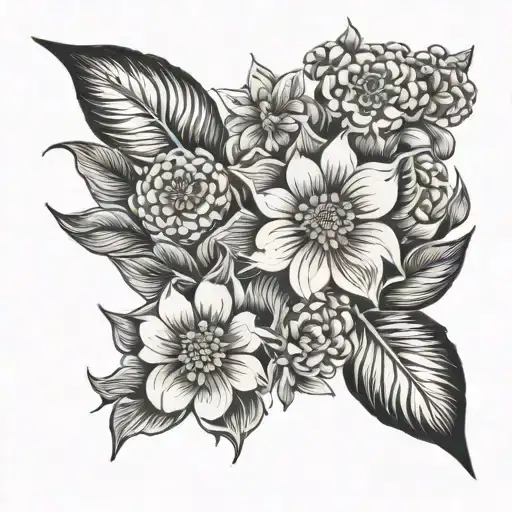 Greyspace Woodcut Flowers