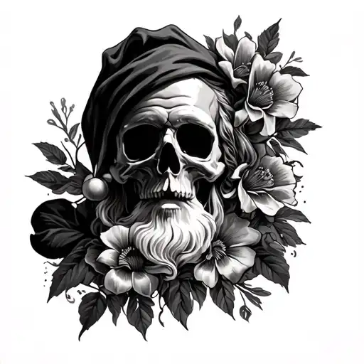 Santa Death With Flores
