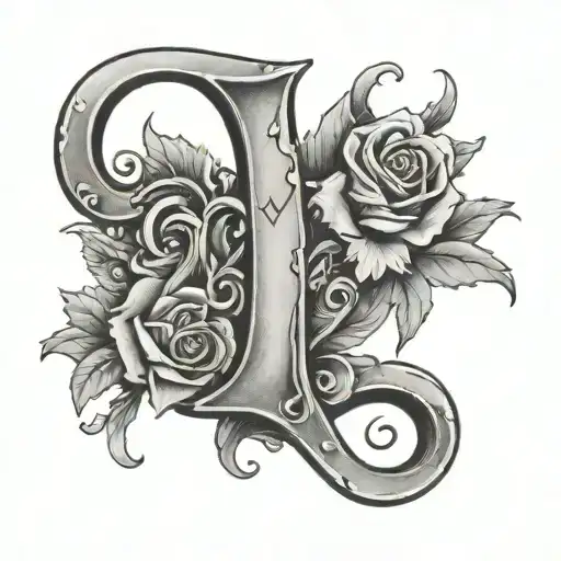 Memorial Tattoo Design Featuring Letter J Somewhere