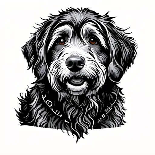 Labradoodle Outline With 333 Number