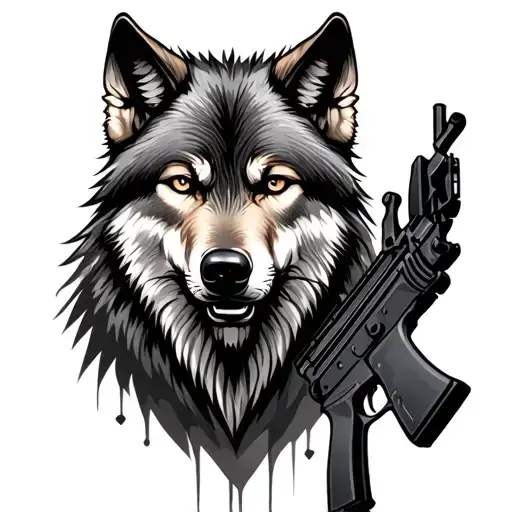 A Wolf With Ar 15