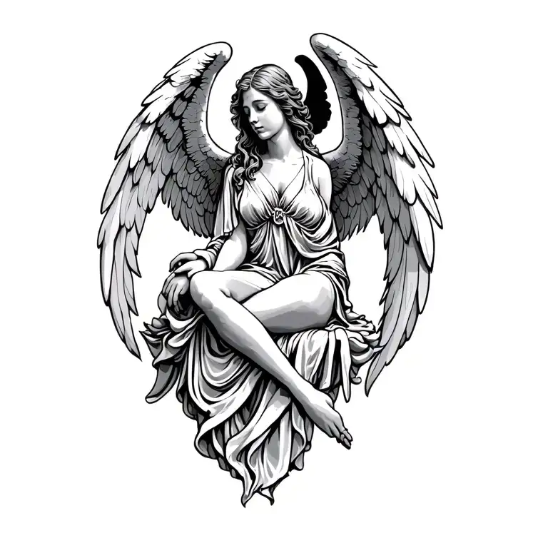 Angel Sitting Complacent