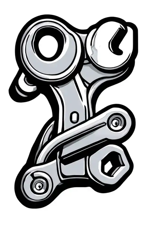 Wrench With Stethoscope Intertwined