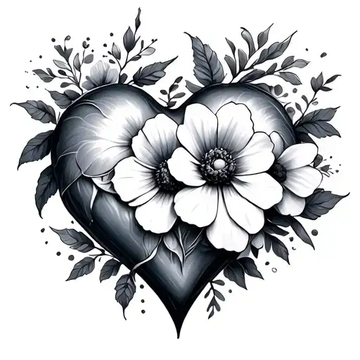 Heart With Flowers