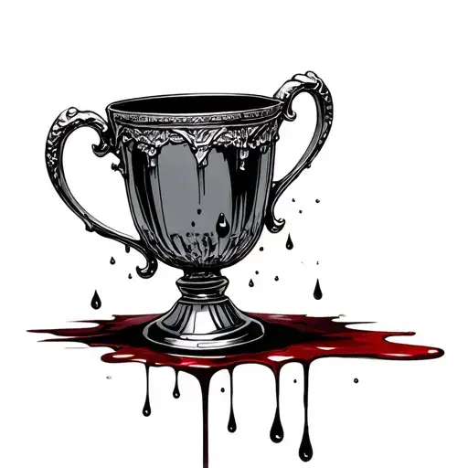 Copa Del Rey With Drops Of Blood