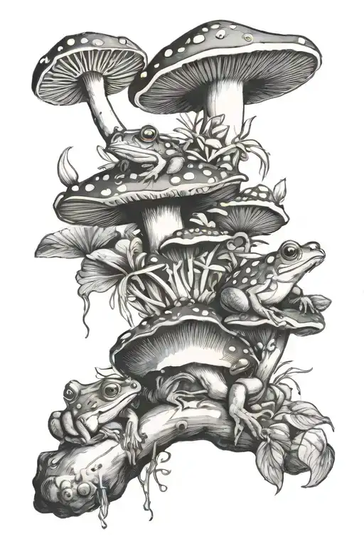 Mushrooms And Frogs