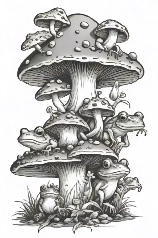 Mushrooms And Frogs