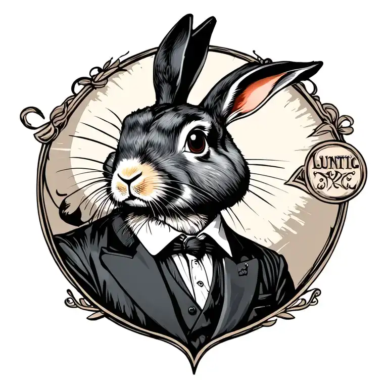Lunatic Rabbit In A Vintage Suit