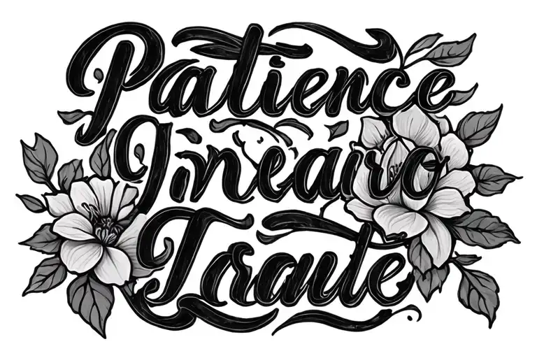Patience In Spanish Cursive Writing
