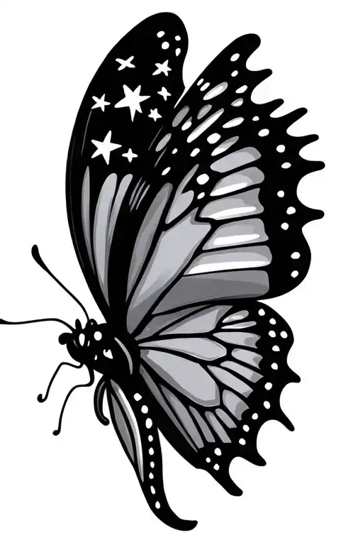 Butterfly With Stars