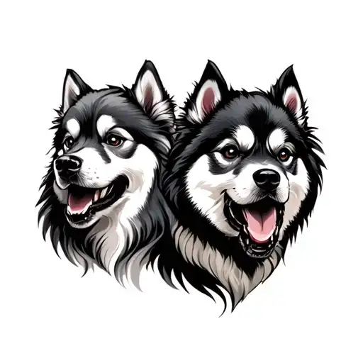 Fluffy Fu Dog And Majestic Fu Dog