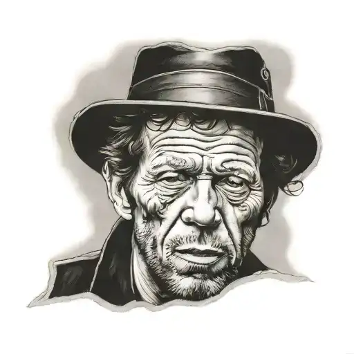 Tom Waits Skeletal Wearing Trilby