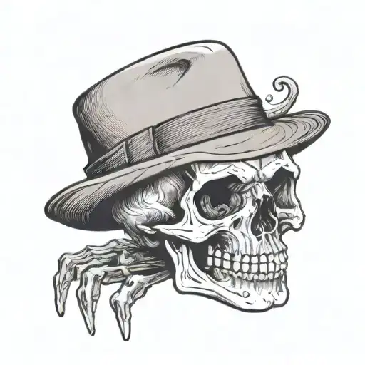 Skeleton Wearing Trilby