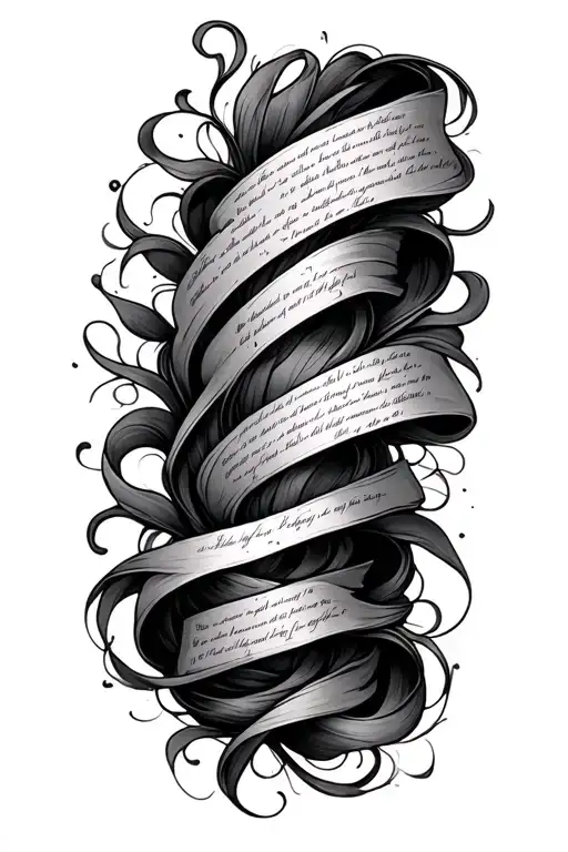 Sleeve Of Lyrics Flowing