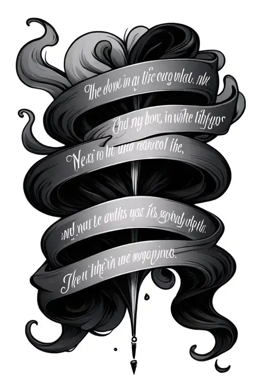 Sleeve Of Lyrics Intertwined With Smoke