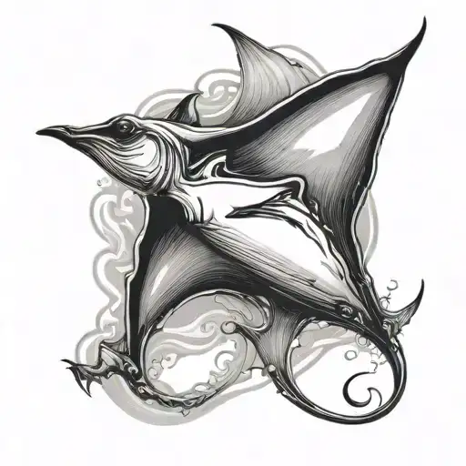 Manta Ray Swimming