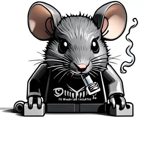 Lego Stoner Rat Smoking