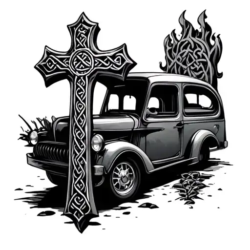 Celtic Cross Car Wrack