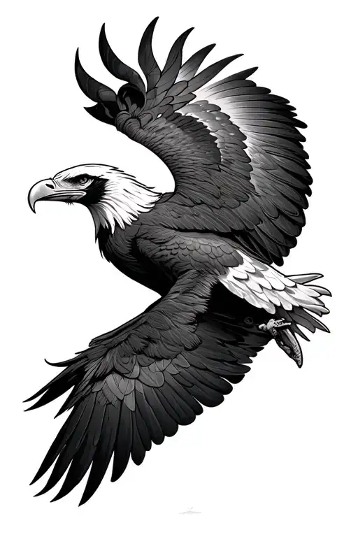 Eagle That Represents Life And Death