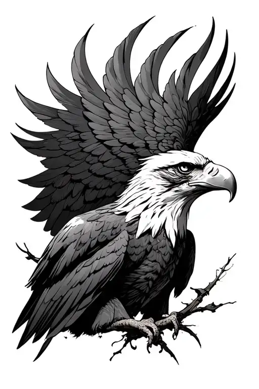 Eagle That Represents Life And Death