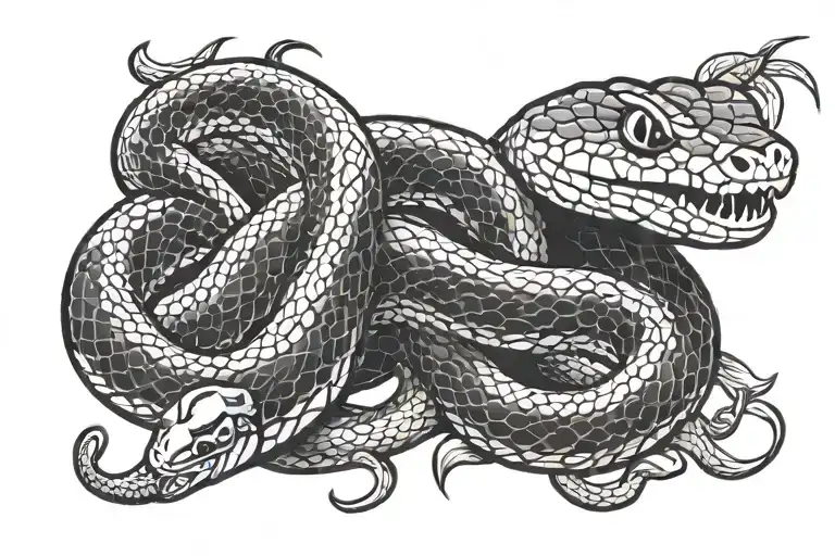 Simple American Traditional Single Snake That Is Half Corn Snake And Half Ball Python