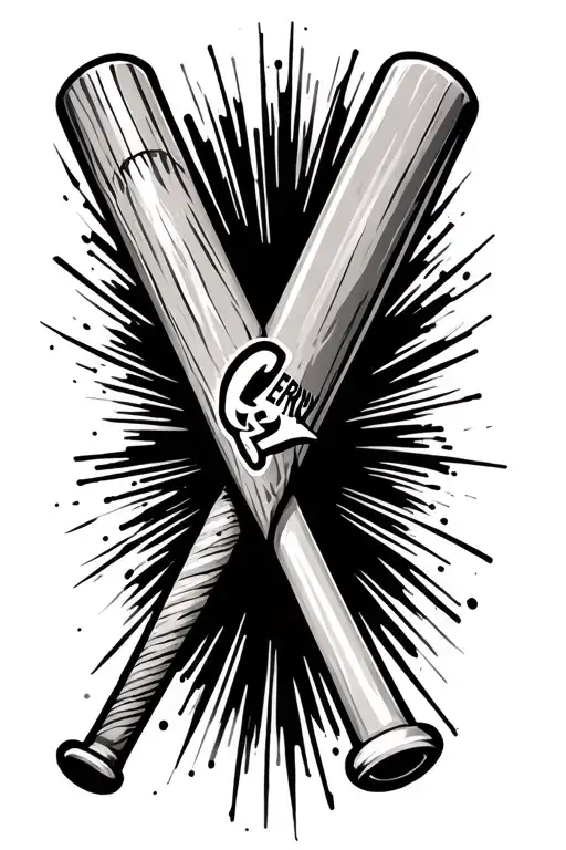 Baseball Bat With The Name Geremy In It