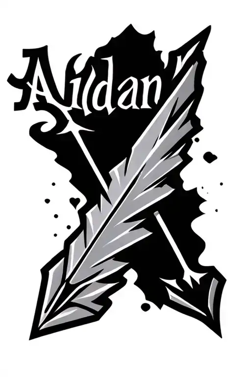 The Name Aidan As An Arrow
