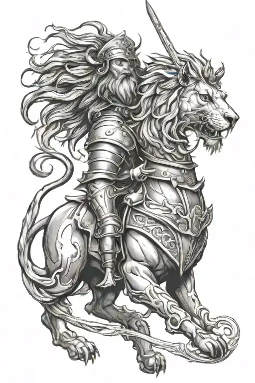 Knight And Lion