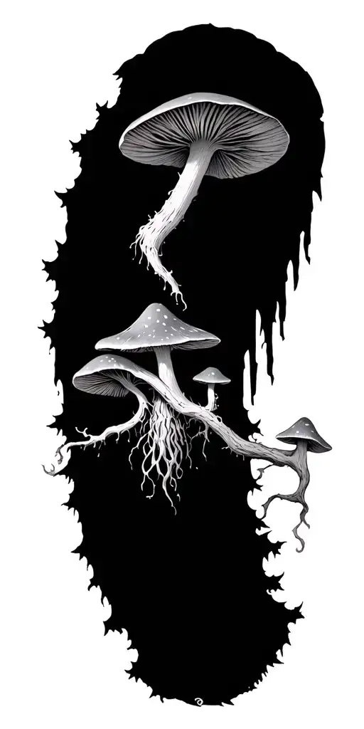 Demon Wizard Mushrooms Pine Trees