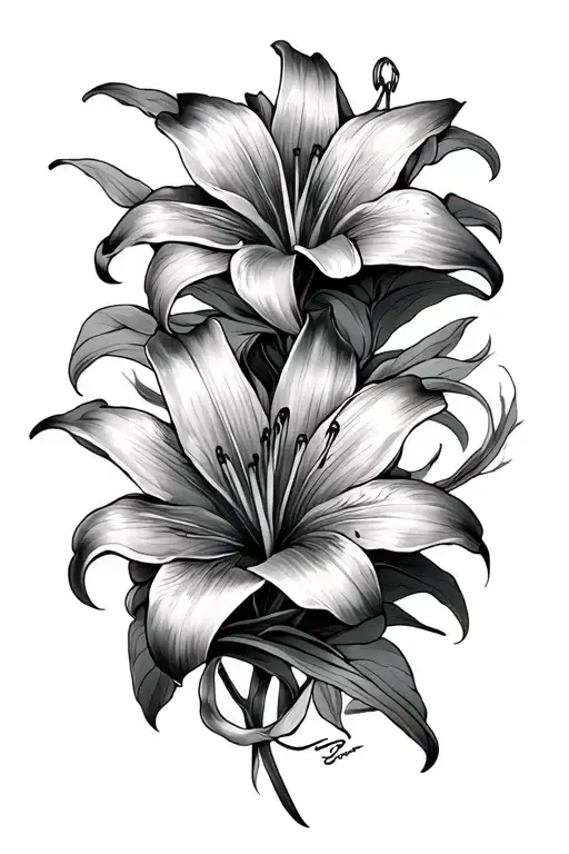 2 Lilies Intertwined